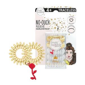 NWT-invisibobble Disney Princess Belle 5-Pack No-Ouch Coil Hair Ties